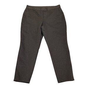 Chocolate J. Jill Ponte Slim Leg Brown Pull On Pants Size LARGE